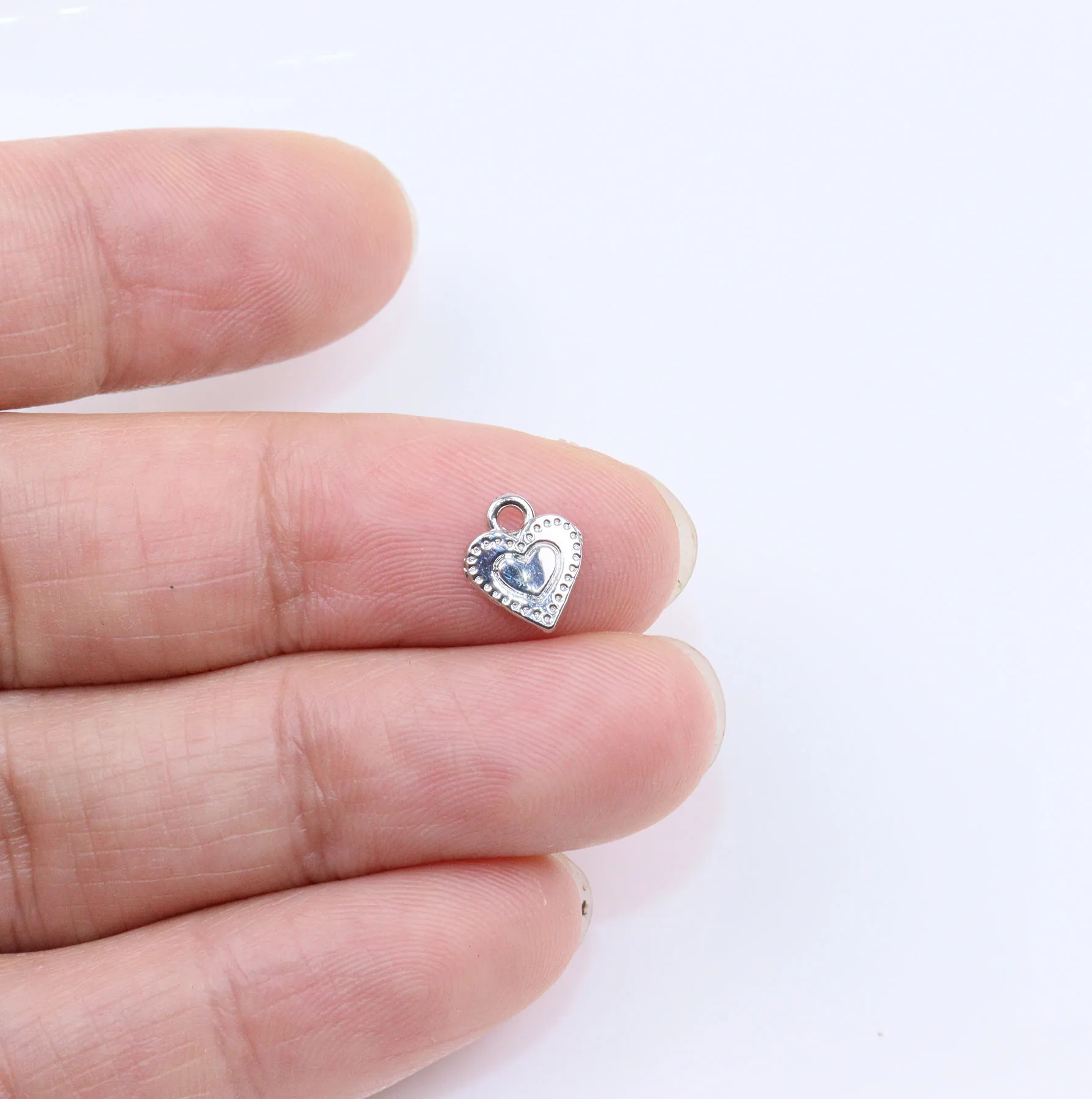Eruifa 20 sztuk Mini serce damskie wisiorki ze stopu cynku hurtownia moda dziewczęca naszyjnik, bransoletka z kolczykami biżuteria DIY Handmade — zdjęcie 3