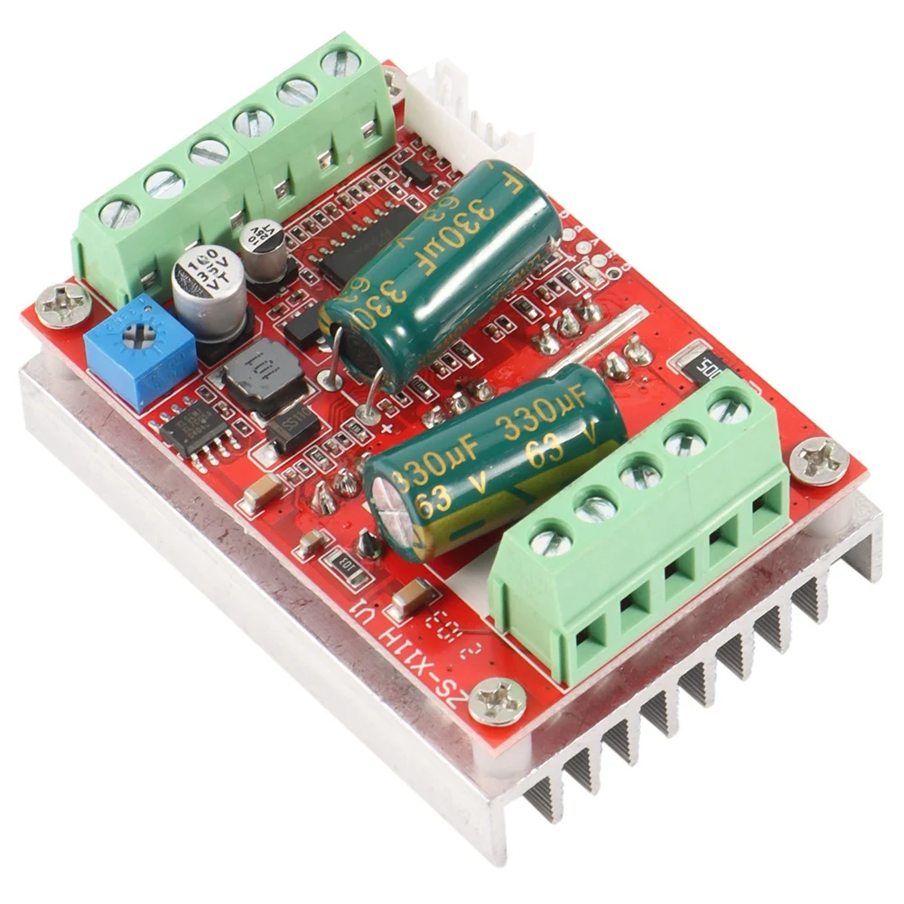 AS60-2X DC6-60V 400W BLDC Three Phase DC Brushless Motor Controller PWM Hall Motor Control Driver Board 12V 24V 48V