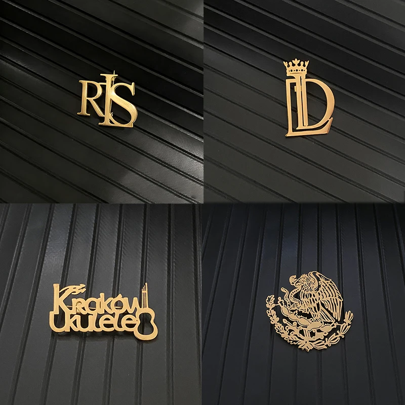 Stainless Steel Custom Pin personalizados Customized Your Logo Letters Broches Chest Nails Pins for Bag Backpack Collar Lapel
