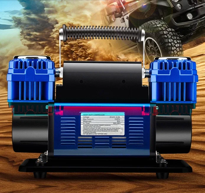 Car double cylinder air pump high power high pressure 12V