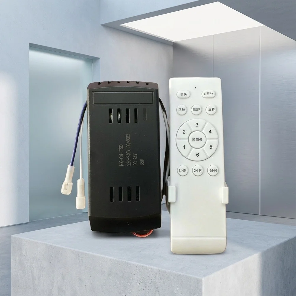 6-Speed Remote Control Compatible with For 24V DC Ceiling Fans Long Range IR Transmission Easy Wire Connection