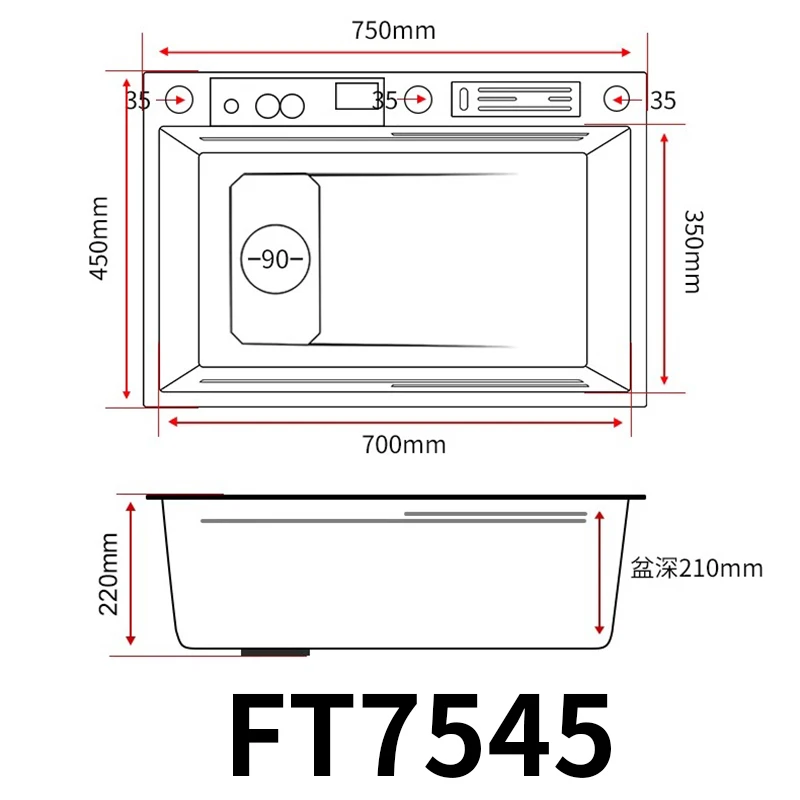 Wastafel dapur tahan karat, wastafel bak cuci atas timbul Slot tunggal besar dengan tangki multifungsi harga rendah