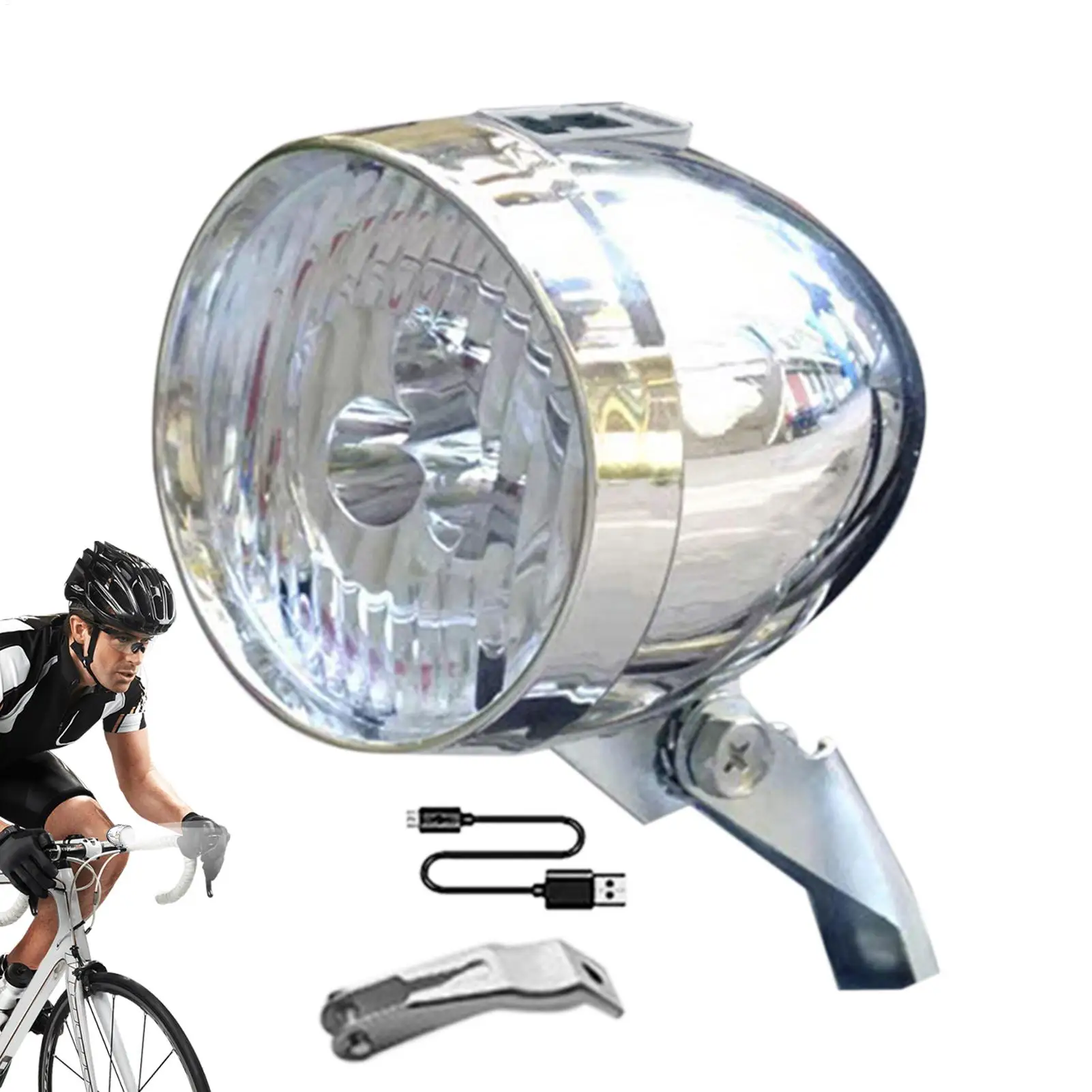 

Cycling Front Light Bicycle Headlight 3 Led Bulbs Riding Gear Rechargeable Bikes Lights For Riding At Night Retro Classic Bikes