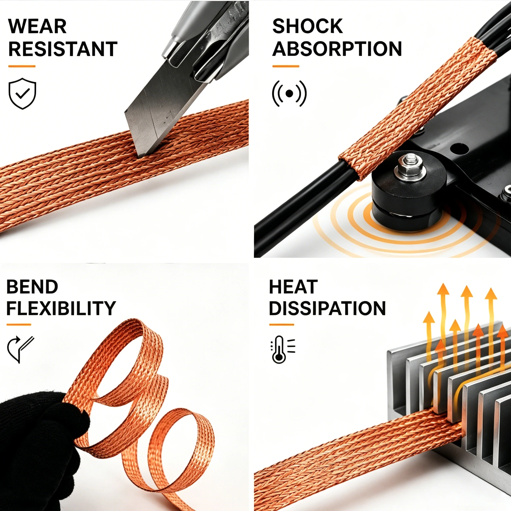 Tinned Copper Braided Sleeve Expandable Screening Sheath,ID2-28mm  Desoldering Braid Connecting Strap Wire