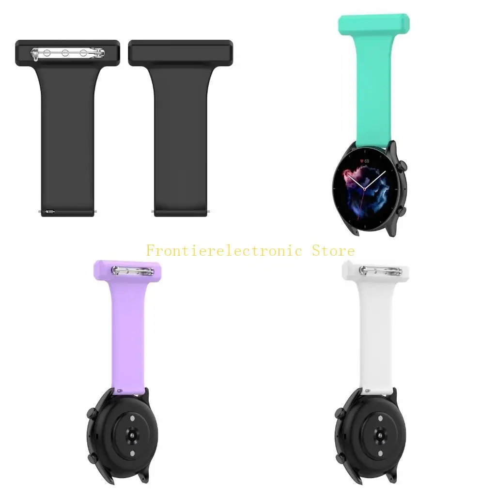 G8DB Silica Brooch Strap Band 22mm for HonorWatch Dream XiaoMiHaylou RS4 LS12  Venu 2 Doctor Nurse Watchband Bracelet