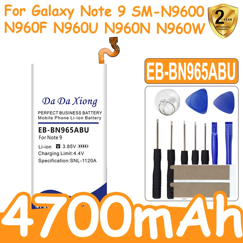 

Аккумулятор для телефона EB-BN965ABU 4700 мАч для Samsung Galaxy Note 9 Note 9 N960U SM-N9600 SM-N960F N9600 SM-N965F