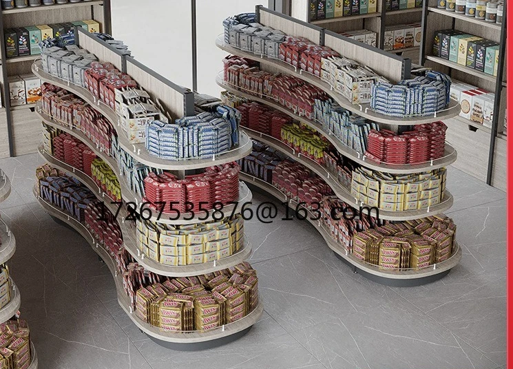 

Steel and wood Stationery store shelves Snack store Boutique supermarket shelves Display shelves