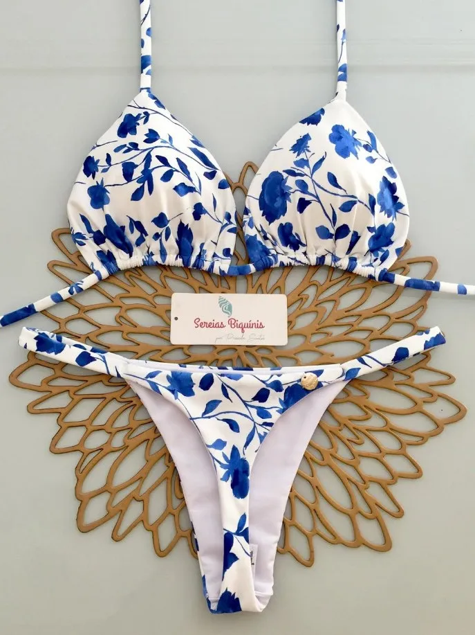 2026 New Sexy Retro Prints Brazilian Mciro Bikini Set Women Swimsuits Lace-up Swimwear Backless Biquini Swimsuits Beachwear