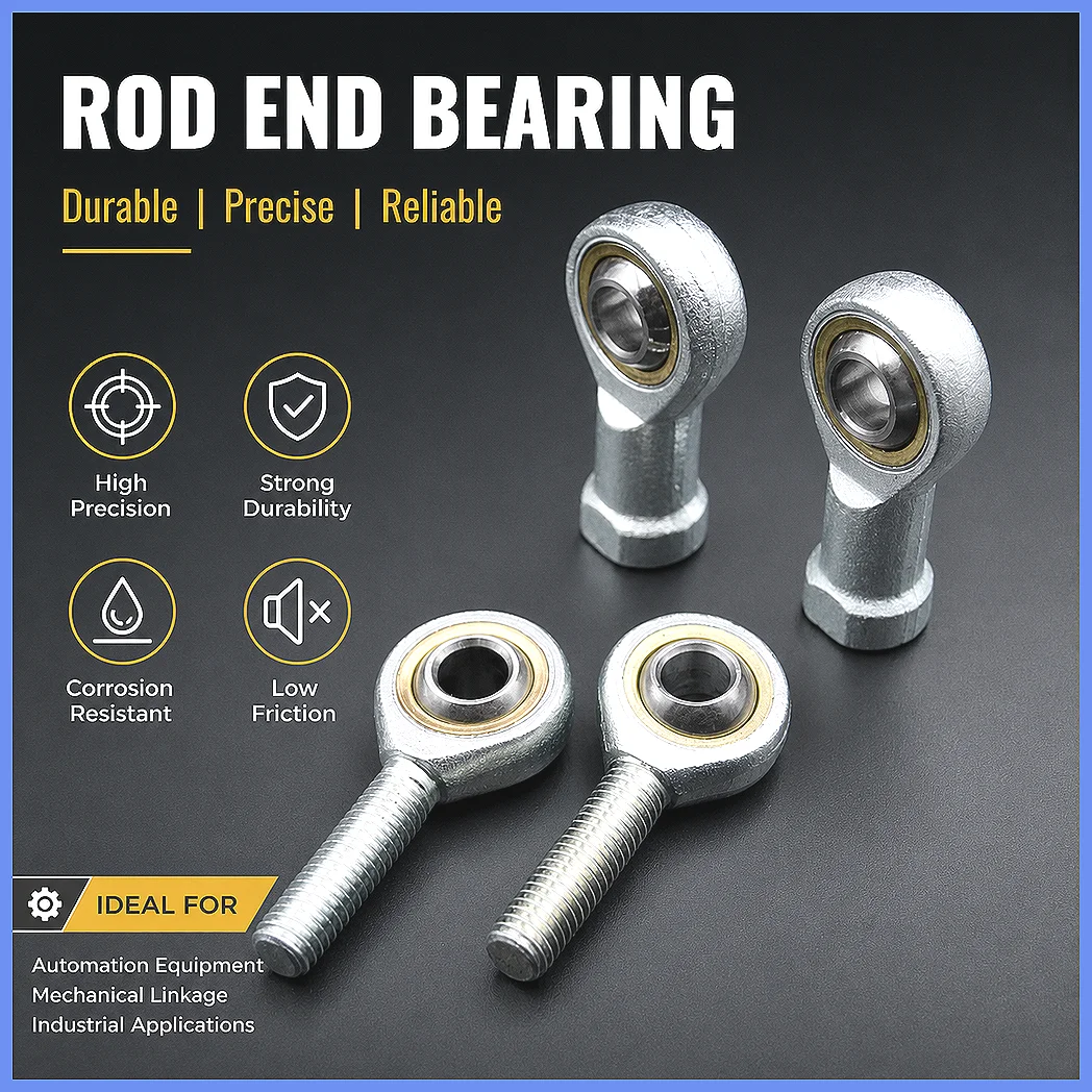 2Pcs Rod End Bearing 5-12mm M5-M12 SA SI T/K Ball Joint, Left Right Thread Self-Lubricating Spherical Bearing for RC Car Link