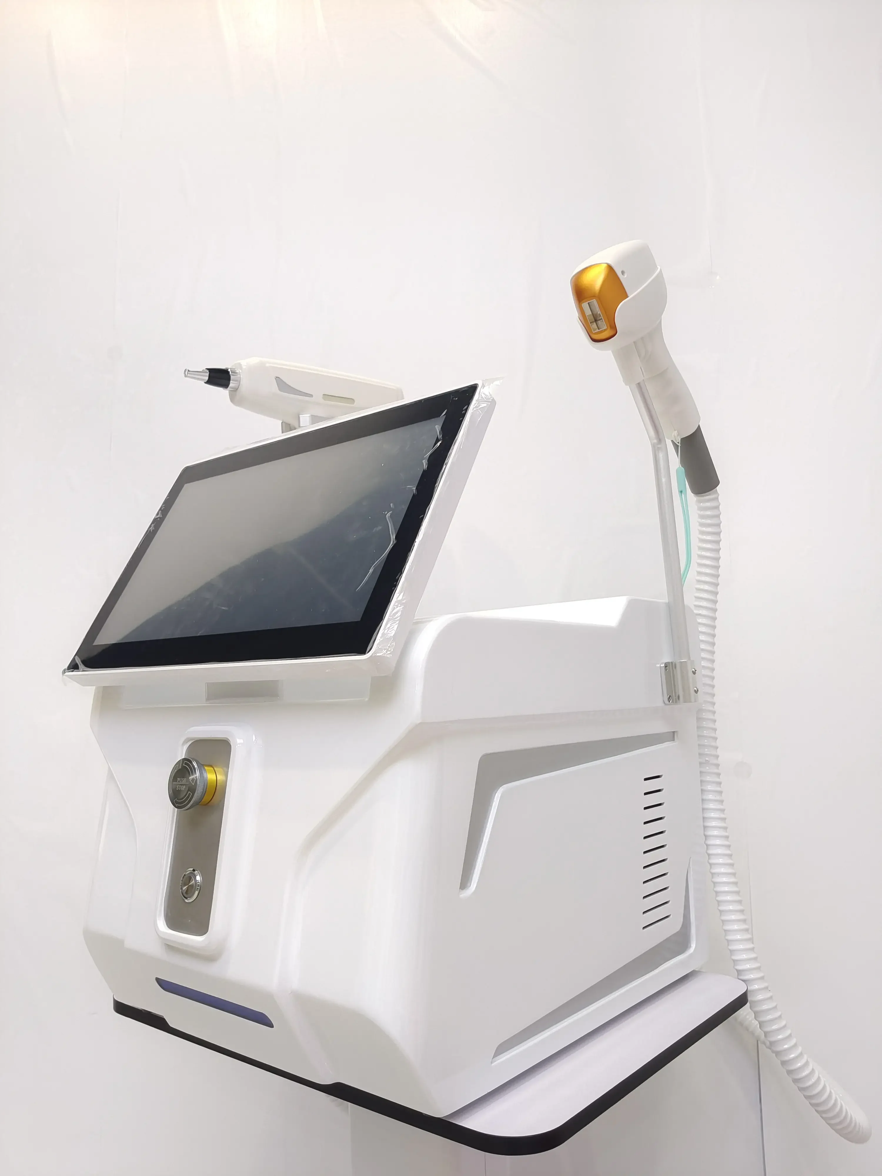 ترقية ليزر بيكو ثانية غير مؤلم 2 في 1 إزالة الشعر بالليزر ديود عالي الطاقة إزالة الوشم 4 نوع موجات جهاز التجميل بيكو ثانية