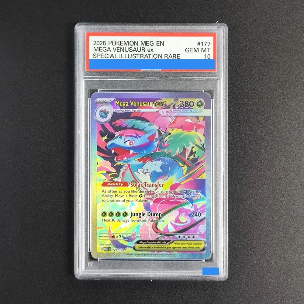 البوكيمون ME01 Mega Evolution Lucario Gardevoir Venusaur Ex Authentication الصف جوهرة MT جمع 10 نقاط تصنيف لعبة ببطاقات ورقية هدية #2