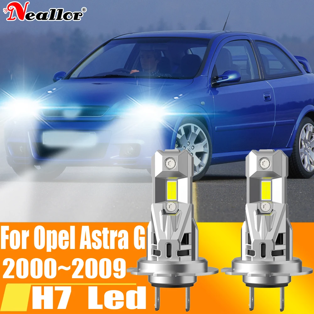 2x High Power H7 Led Headlight Canbus No Error H18 Car Bulb 6000K White Light Moto Diode Lamp 12v 55w For Opel Astra G 2000~2009