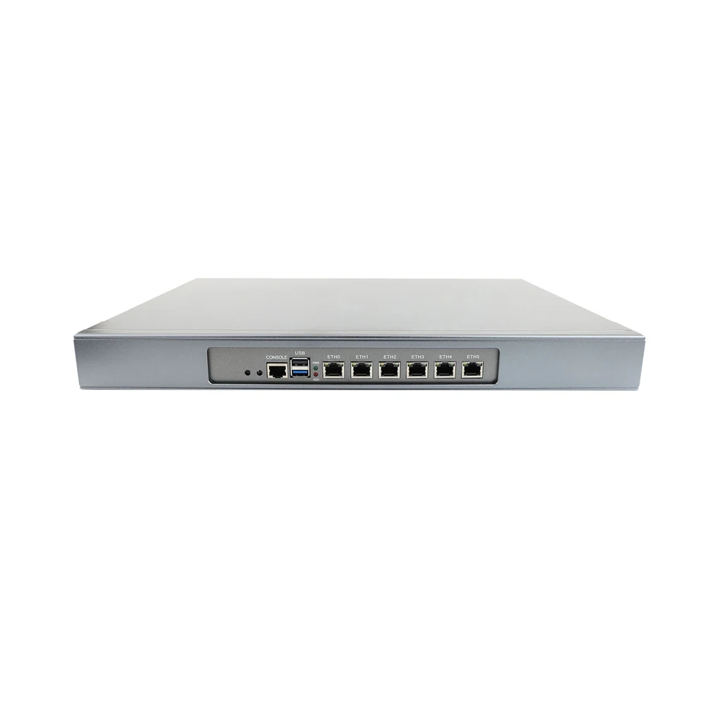 HUNSN 1U Firewall Appliance with Redundancy Power Supply,Rack Mount,PFSense,J6412 J6413,RJ29,Mikrotik,OPNsense,VPN,2xAC Socket