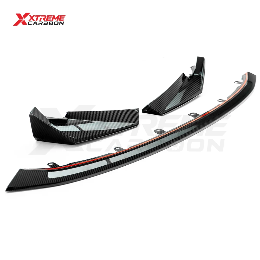 XTREME Dry Carbon Fiber Front Bumper Lip Spoiler Kit Under Spoiler Lip Diffuser Chin Spoiler for BMW M3 M4 G81 G83 CSL Style