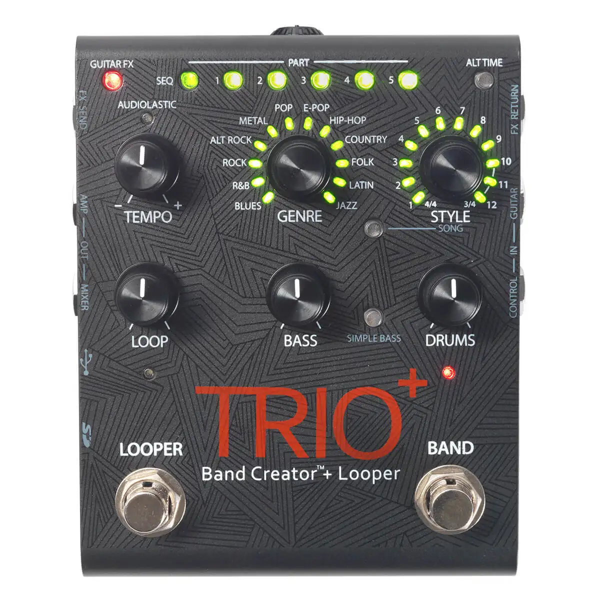 

DigiTech TRIO plus — простая в использовании гитарная педаль для создания интро, ворс, хоруса, бриджей и аутро.