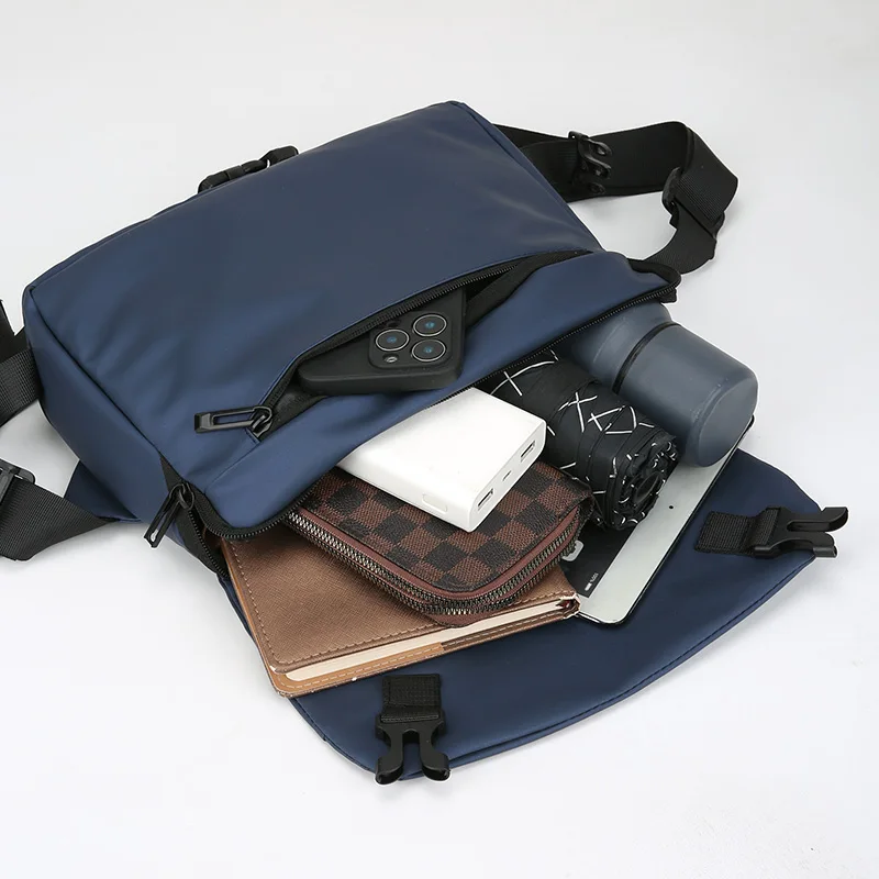 Men Waterproof Crossbody Bag Large Capacity Shoulder Messenger for Phone Tablet Wallet Umbrella EDC Organizer Travel Work Sport
