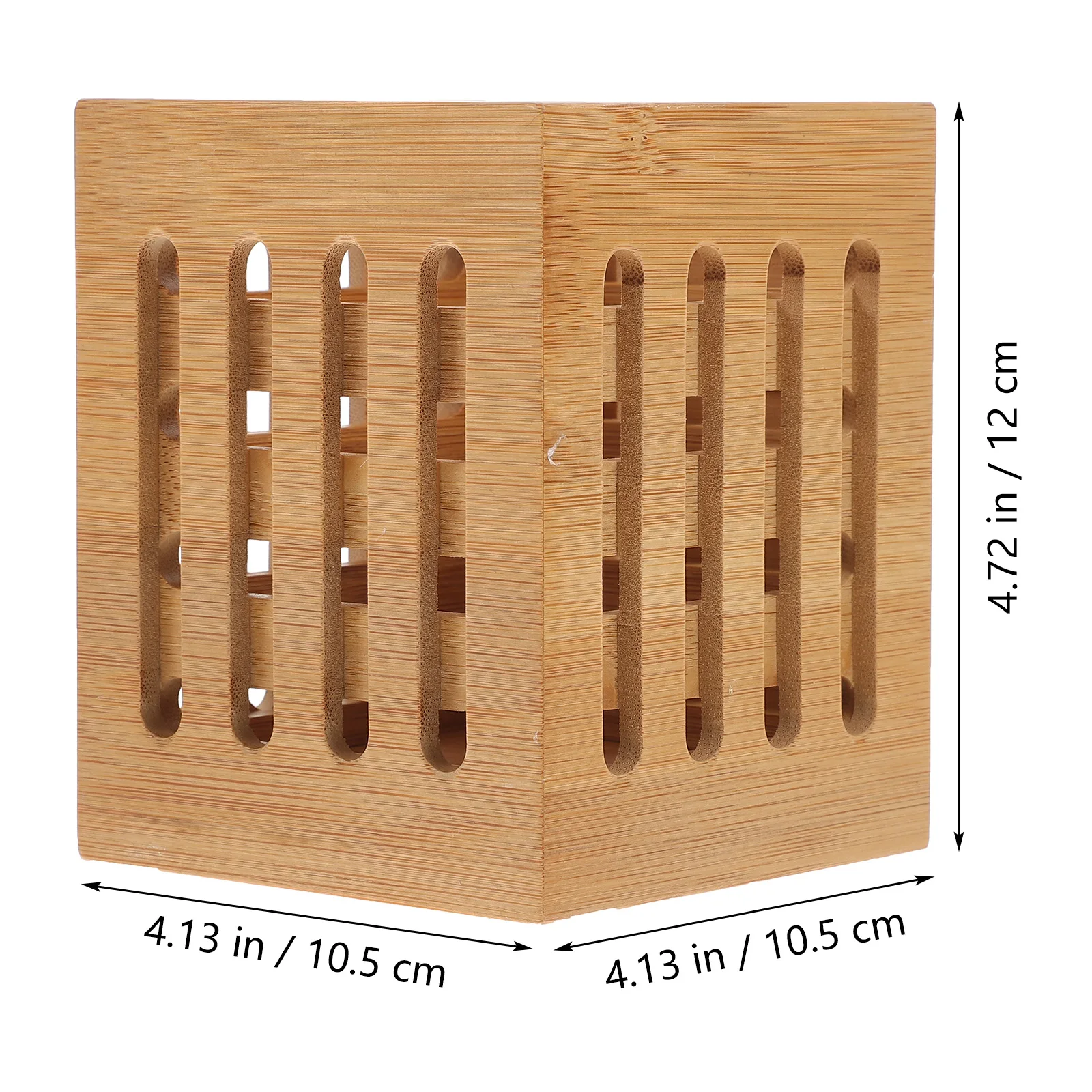 

Bamboo Chopsticks Holder with Drain Holes Kitchen Utensil Organizer Flatware Storage Canister Counter Drying Rack