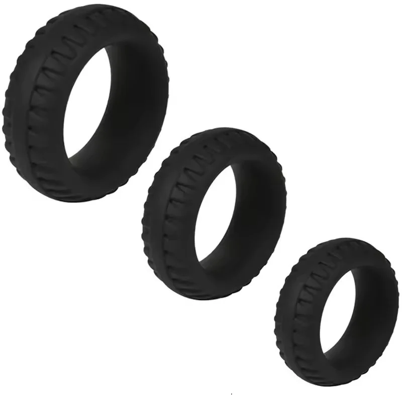Male Penis Cock Ring Silicone Ball Stretcher Erection Penis Ball Ring Ejaculation Reusable Enlargement Delay Time Sex Toy Man - Image 5
