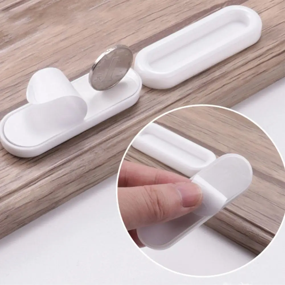 4Pcs Durable Drawer Handles Labor-saving Pulling Sticky Type Bedroom Wardrobe Sliding Door Handles