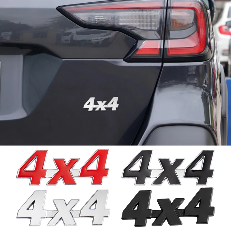 

3D Metal 4x4 Logo Letters Car Trunk Emblem Badge Decal Sticker For Toyota Tacoma Off Road Land Cruiser JEEP Wrangler Accessories