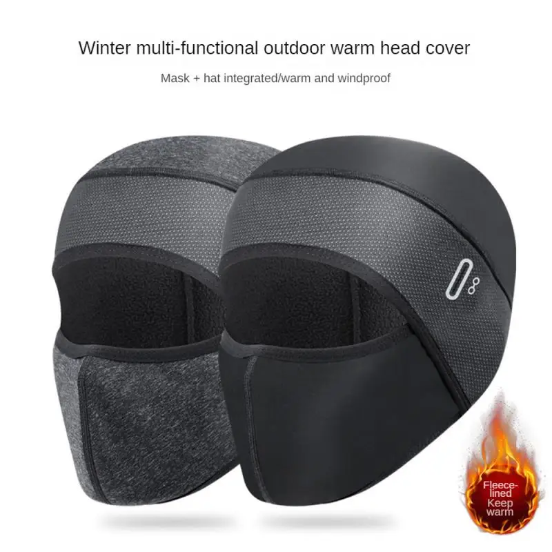 Ski Hat Winter Warm Cycling Cap For Men Bicycle Motorcycle Balaclava Windproof Sports Scarf Velvet Bike Face Cover Women Hiking