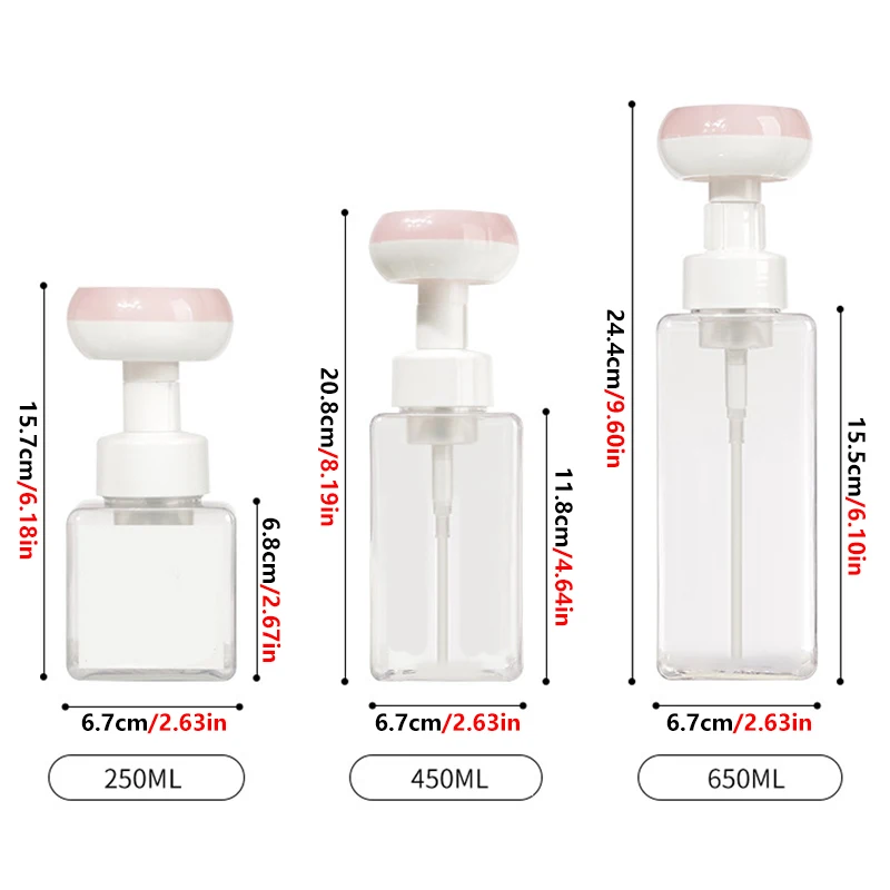 300ml Flower Dispenser Liquid Soap Floral Foam Hand Soap Bottle Pump Floret Bubbler Children Plastic Pressing Type Head Bottling