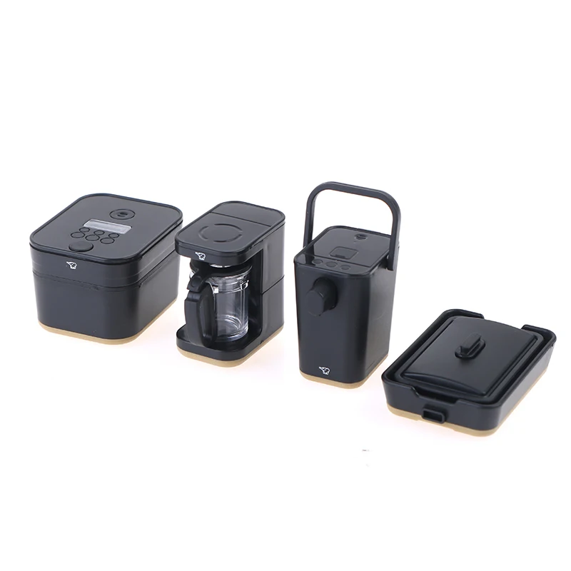 1Pcs ตุ๊กตามินิไฟฟ้าเค้ก Pan/หม้อหุงข้าวไฟฟ้า/กาต้มน้ำไฟฟ้า/กาแฟหม้อจำลองของเล่นตกแต่งเฟอร์นิเจอร์