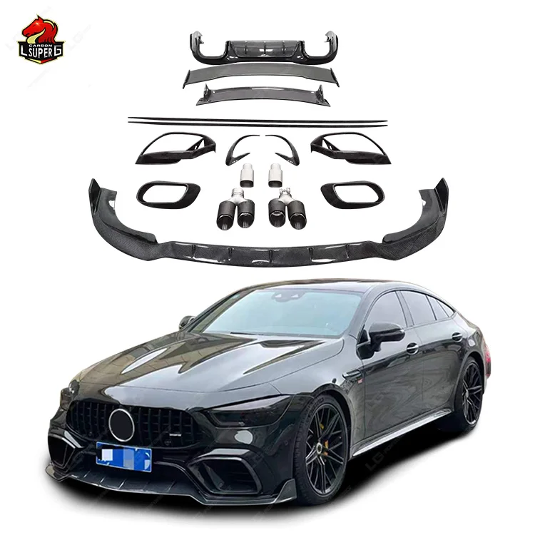 HighPerformanceCarbon Fiber Material BodyKit ForMercedesFORBenz GT50 Convert to B Style bodykit Front rear Lip diffuser Spoiler