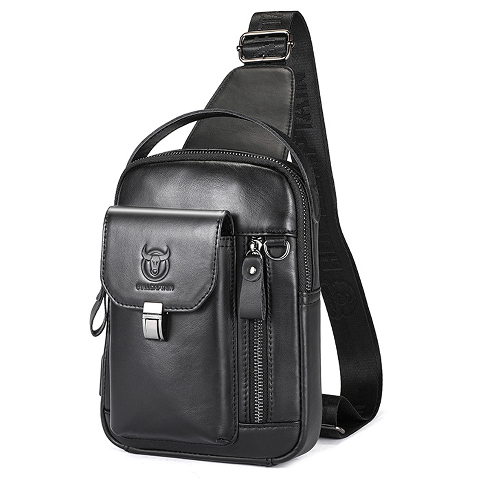 

Genuine Leather Sling Bag for Men Women Crossbody Shoulder Chest Day Pack Outdoor Travel Camping Daypack Leather Backpack Men