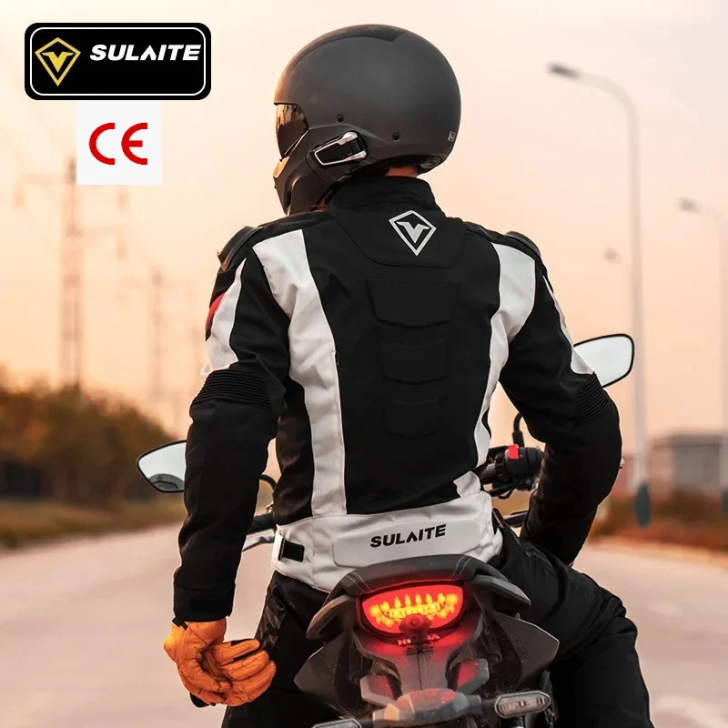 

SULAITE CE Certified Summer Motocross Suit, Lightweight Mesh Ventilation Antifall Off-road Jacket Pants Protective Gear Unisex