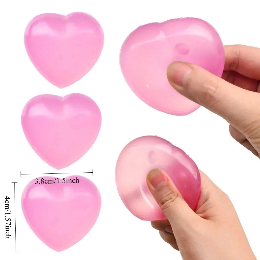 Jouet à presser en forme de cœur, mignon, changement de couleur, boule d'aération Anti-stress, rebond lent, soulage le Stress, jouets Fidget pour enfants, filles et adultes, cadeau