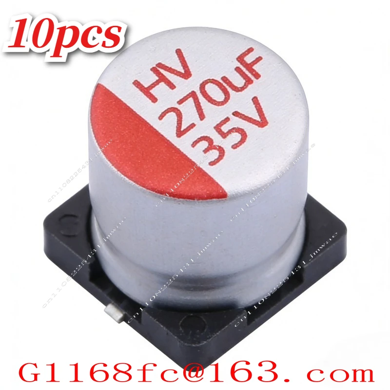 (10 Pieces)Surface Mounted Solid-state Capacitor 270UF 50V 10X10