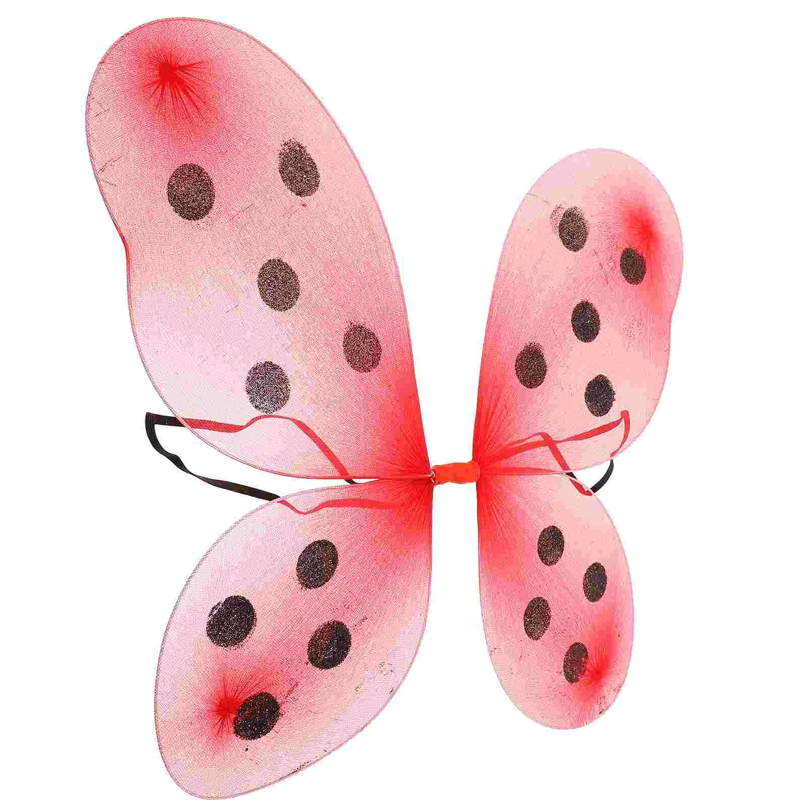 

Red Black Gold Ladybug Wings Costume Props For Kids Dress Up Cosplay Wing Toys Party Favors Novelty Special Use Costumes