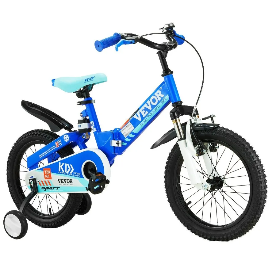 

Folding Toddler Balance Bike 16 HighCarbon Steel Bike with Adjustable Seat Handlebar Inflatable Tires Portable Balance Bicycle