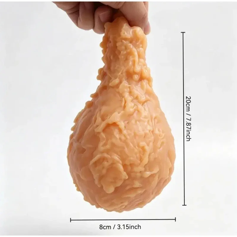 Realistic Fried Chicken Drumstick Slow Rebound Squishy Lifelike Crispy Chicken Leg Deformable Office Worker Anxiety Vent ASMR