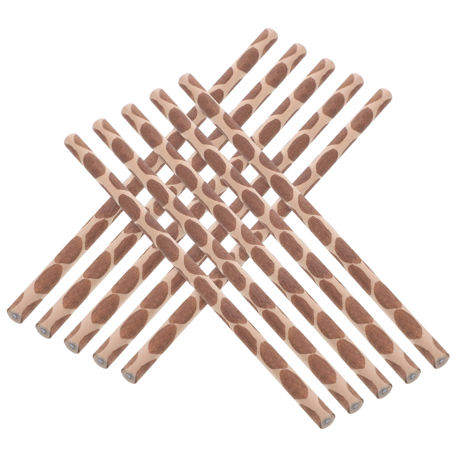 10 Pcs Animal Pattern Pencil Themed Pencils for Kids Writing Wooden Print Brown Stationery Holiday Student
