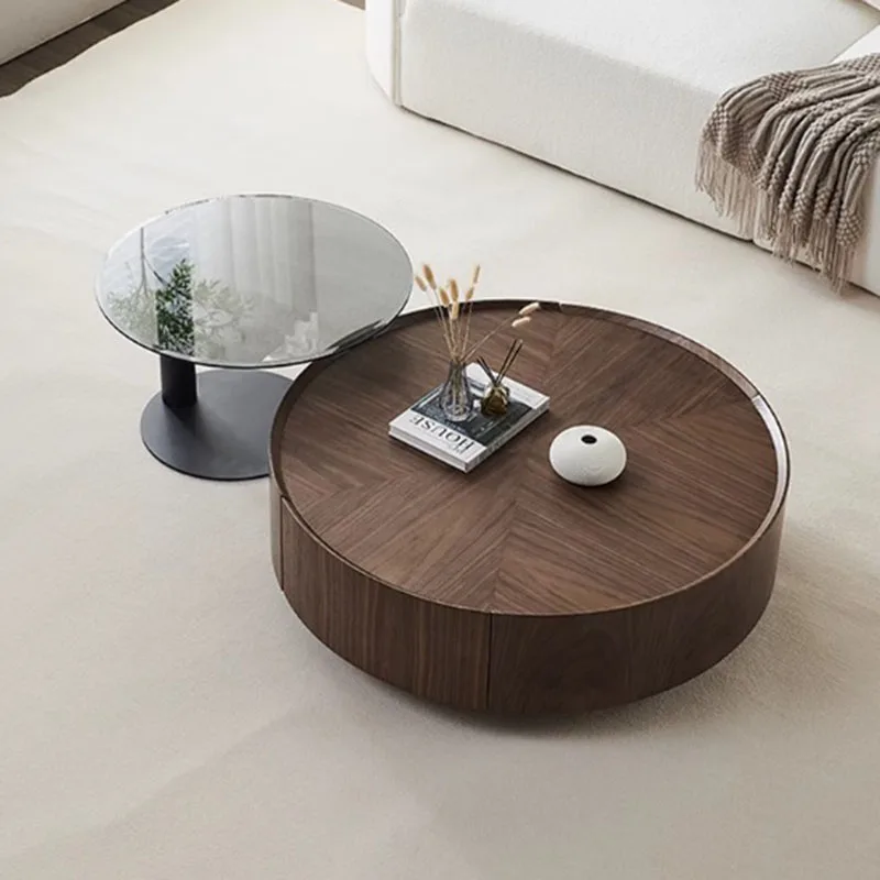 Wood Round Nordic Coffee Table Dining Hallway Home Decor Coffee Table Console Table De Chevet Tv Stand Living Room Furniture