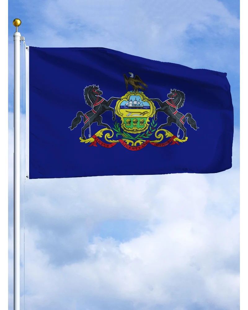 60 × 90 90x150 120 × 180 см Пенсильванский флаг полиэстер Печатный Баннер гобелен для декора в США