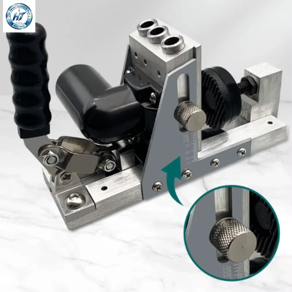 Pocket Hole Jig Kit 15° Angle Dust Collector Drill Guide Woodworking Joinery Dowel Tool