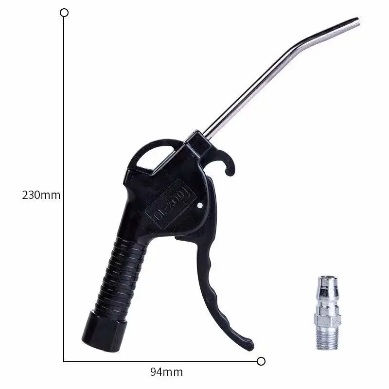 Deli Blow Guns 100mm Blowing Airsoft Guns Cleaning Tool Dust Spray Pneumatic Blow Air Tool Metal Bent Tube Nozzle 1PCS