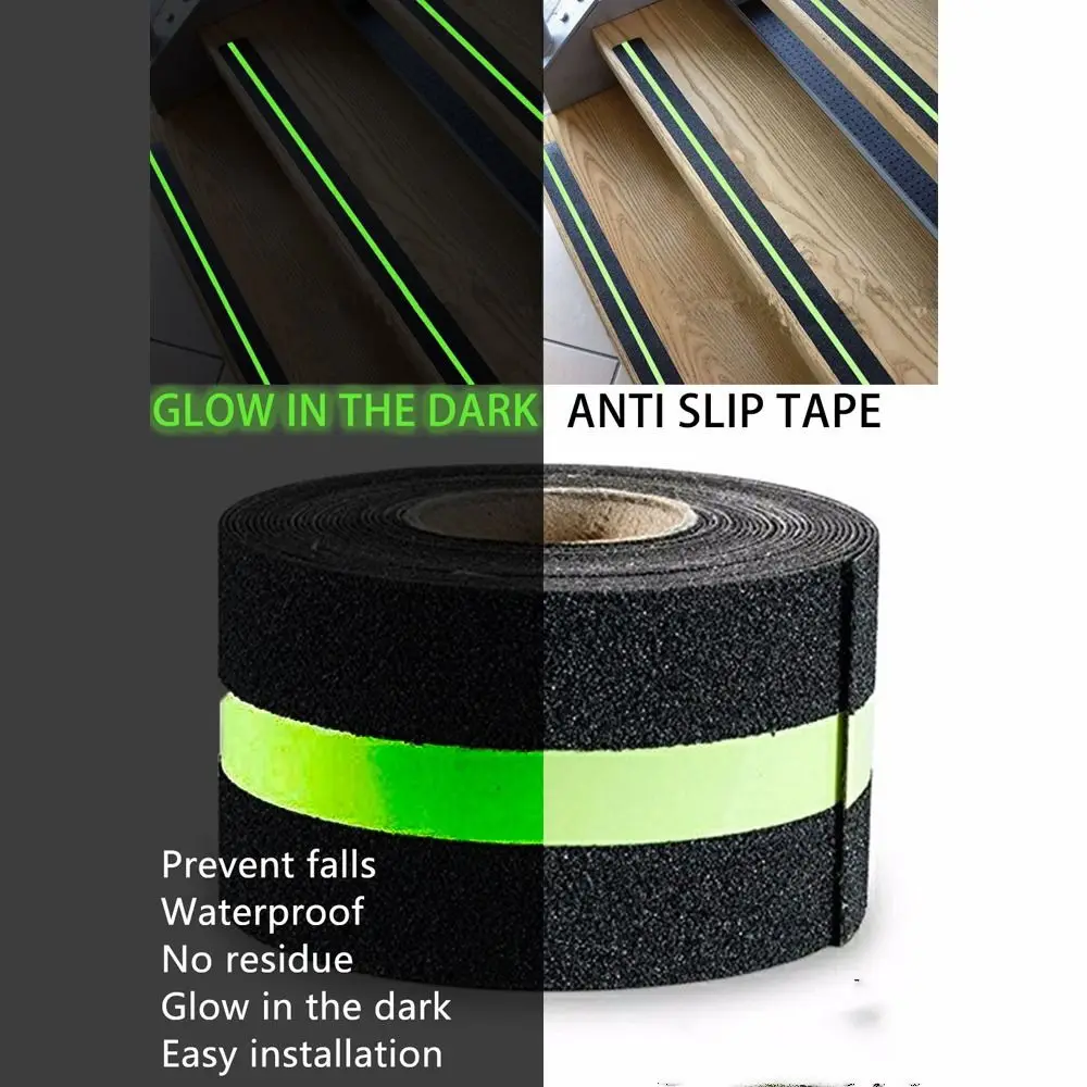 Anti Slip Luminous Tape Adhesive Warning Tape Glow in Dark Safety Track Tape Skid Tape For Stair Treads