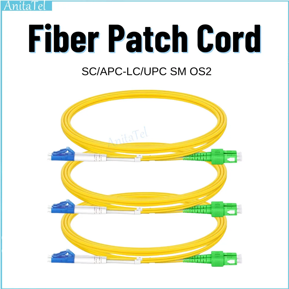 

1pcs Jumper SC/APC-LC/UPC SM OS2 DX 2.0Mm 3.0Mm Customized Length Drop Cable Cables Fiber Optic Patch Cord