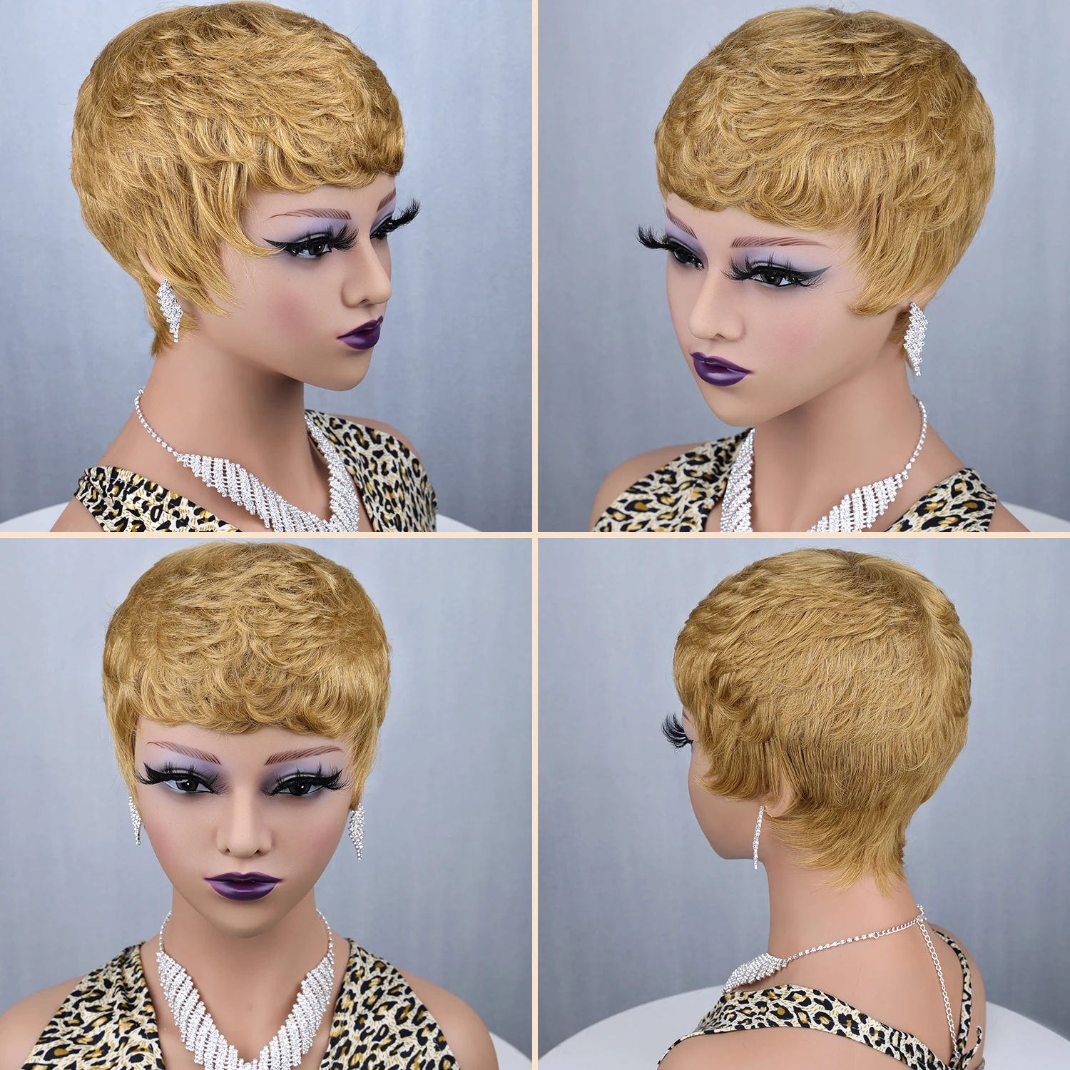 Pixie Cut Wigs Human Hair for Women Short Pixie Cut Wigs Real Human Hair Lightweight Glueless Natural Black Layered Pixie Wig