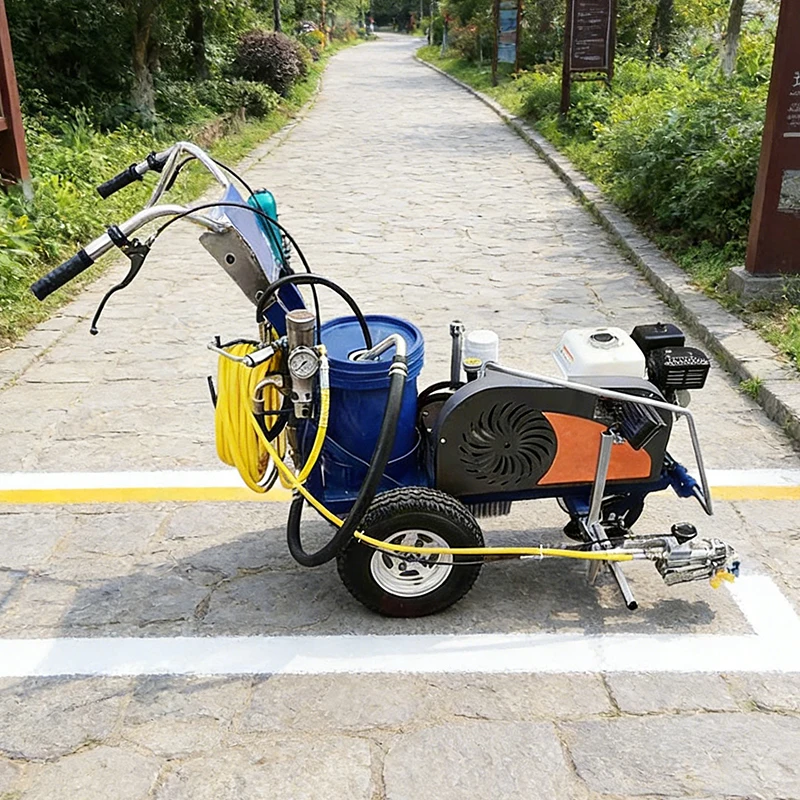 Large Scale Ride On Thermoplastic Road Marking Machine Productivity Line Striper Airport Runway Seaport Wharf Large Area Marking
