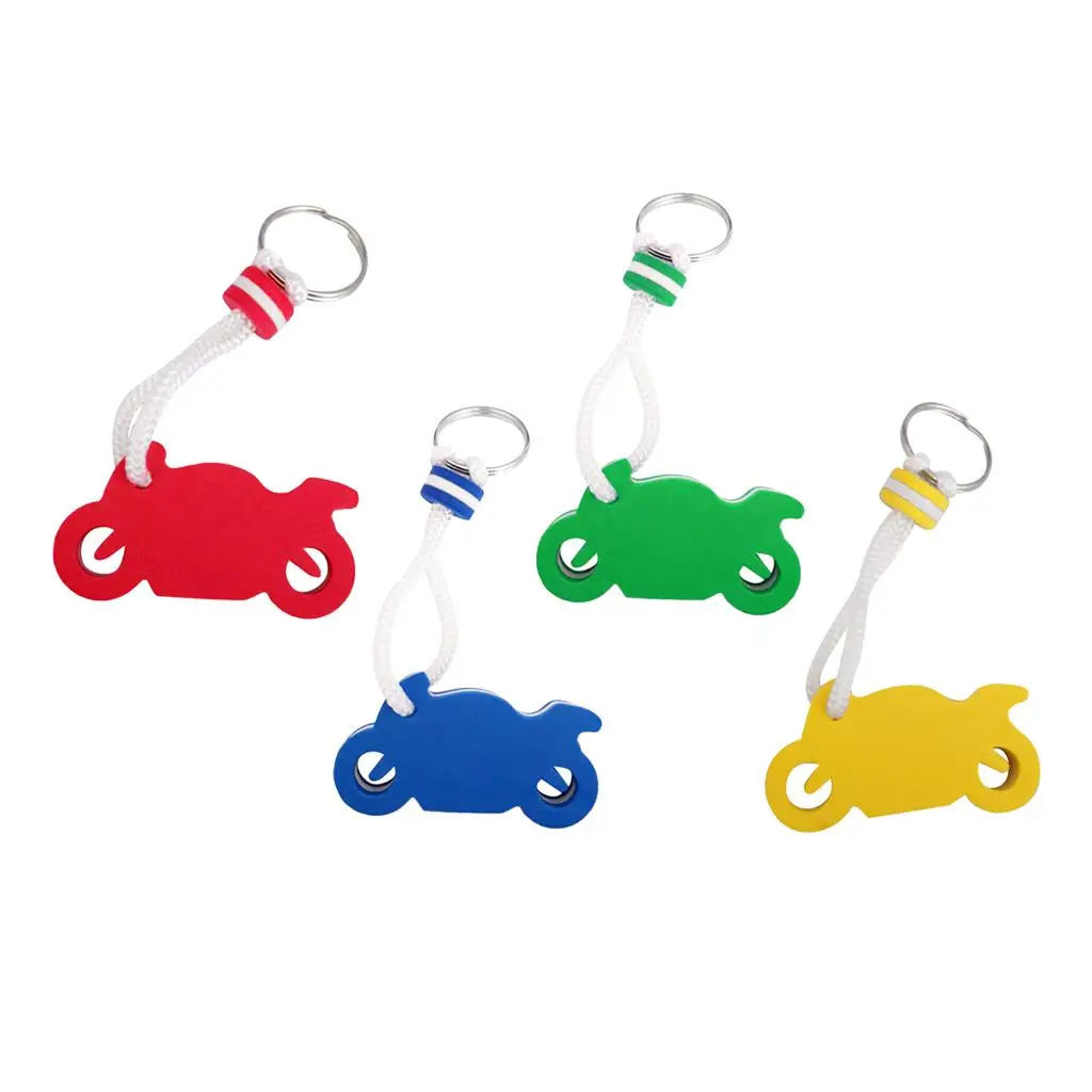 Key Safety Lightweight Yachting Boat EVA Floating Motorcycle Shape Water Float Keychain Water Sports Accessories