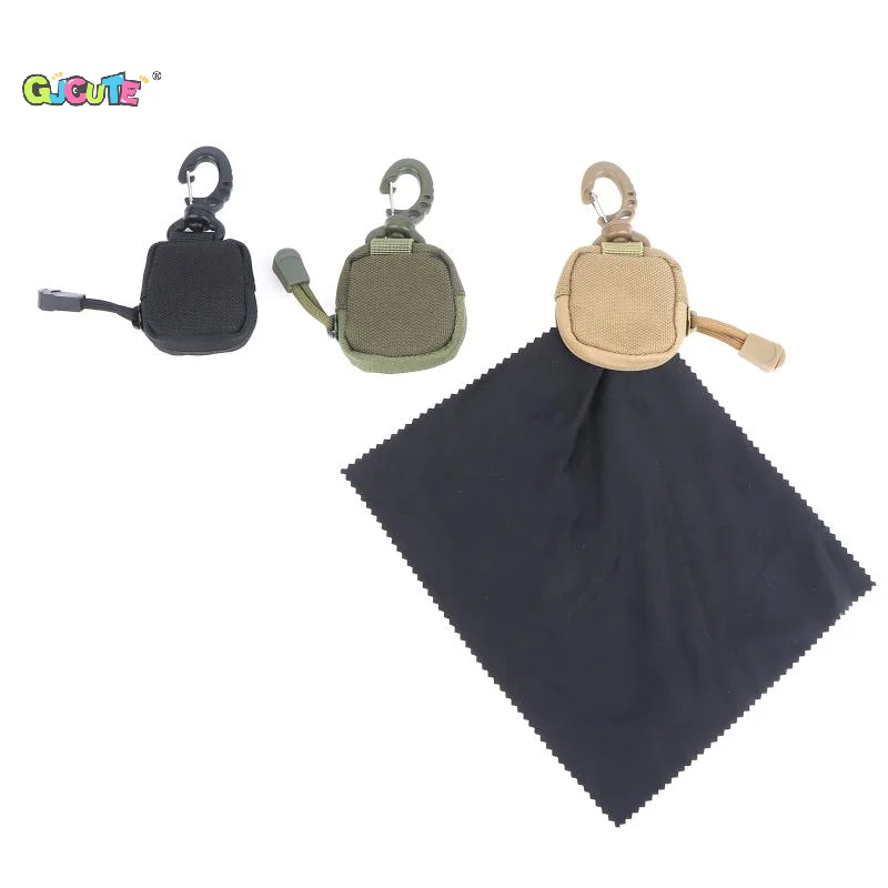 Tactical Storage Eyeglass Cloth Bag Ultra-Fine Fibers Cleaning Cloth One-piece Folding Storage Eyeglass Cloth Hunting Accessorie