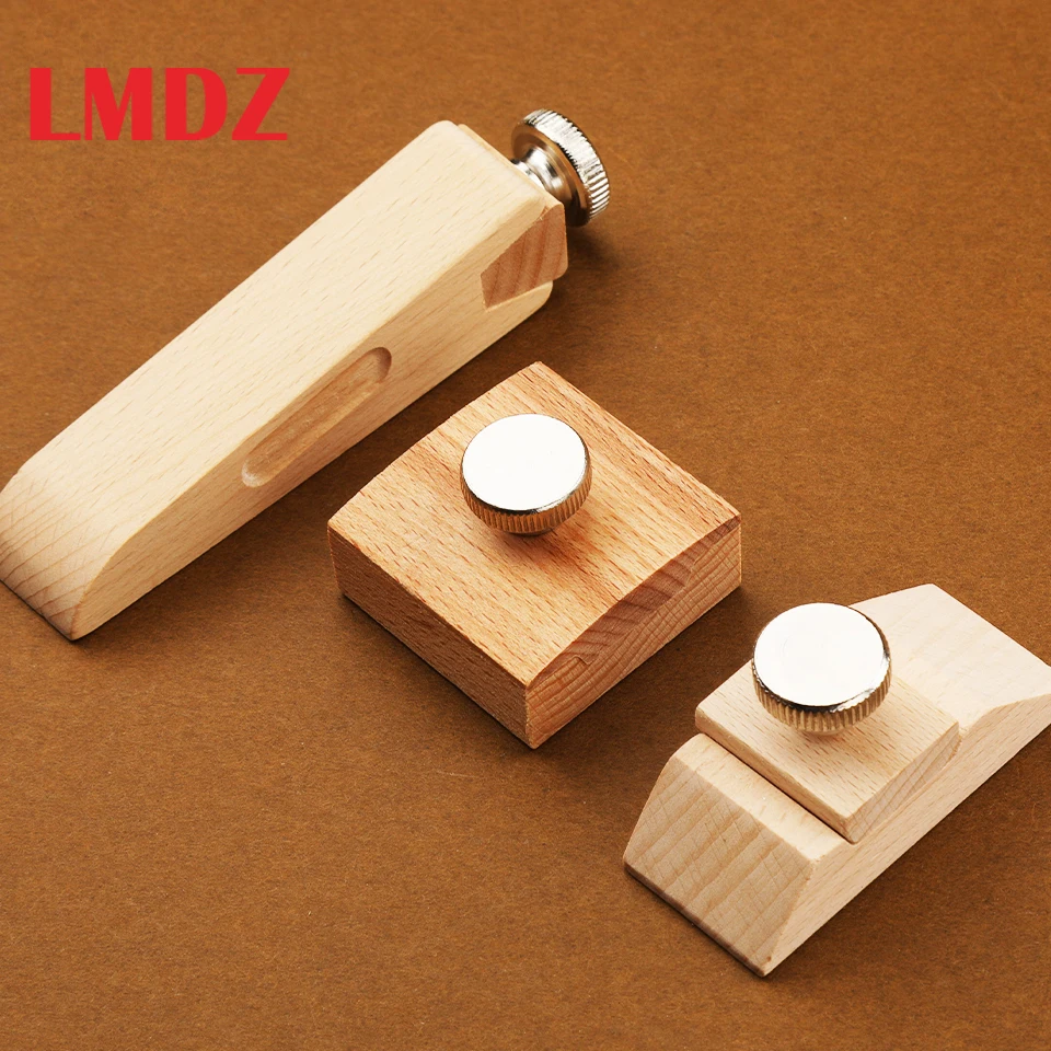 LMDZ DIY Leather Craft Edge Tool Beech Block Handmade Leather Durable Tanned Tool Wooden Edge Grinding Sandpaper Treatment