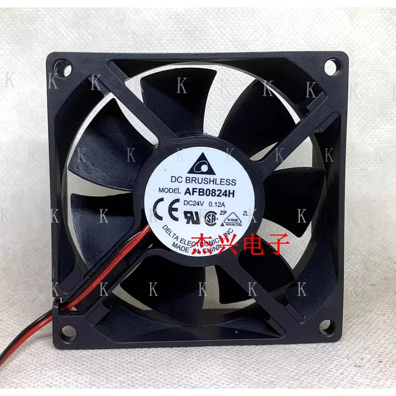 

C FOR Delta AFB0824H 8025 DC24V 0.12A 2-Wire Cooling Fan