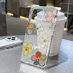 Funda de teléfono con margaritas y flores para iPhone, carcasa colorida con corazón de amor para iPhone 11, 13, 14, 12, 15 Pro Max, Mini, 7, 8, 15 Plus, XS, XR, X, SE