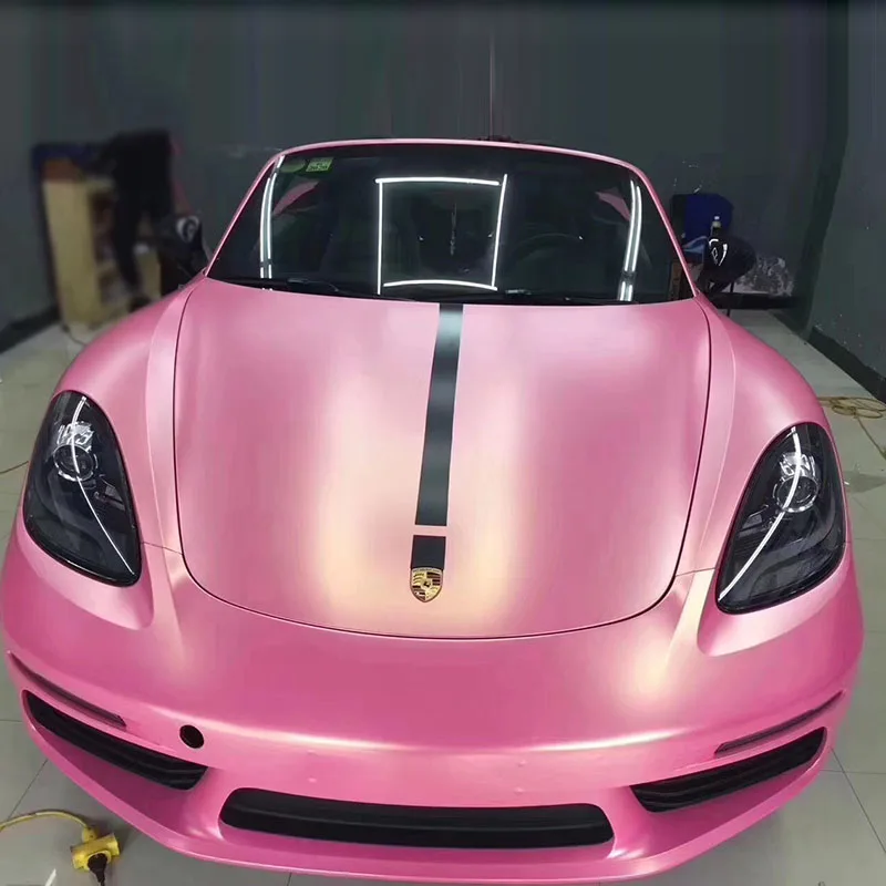 Glitter Chameleon Wrap Carbon Fiber Vinyl Sheet Motorcycle Car Wrapping Matte Diamonds Gold To Pink